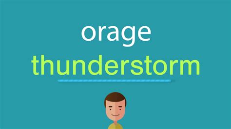 traduction orage en anglais|orage translation.